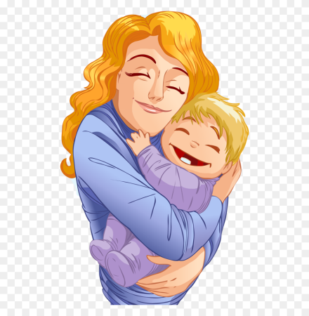 Мама с ребенком мультяшные