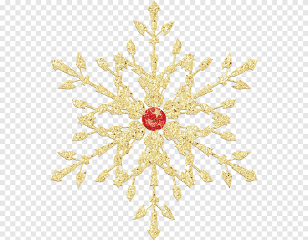 Золотые снежинки