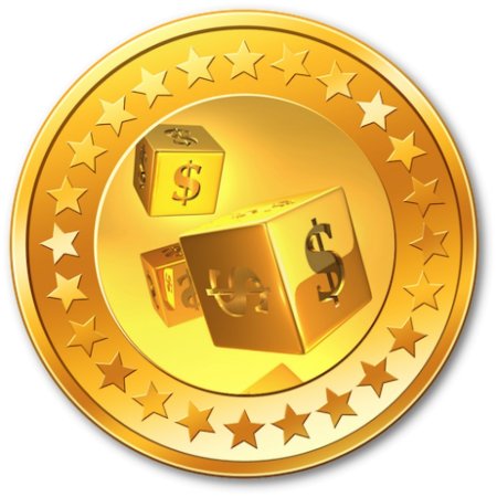 Золотая монета иконка