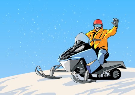 Картина снегоход