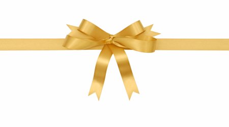 Золотая лента с бантом