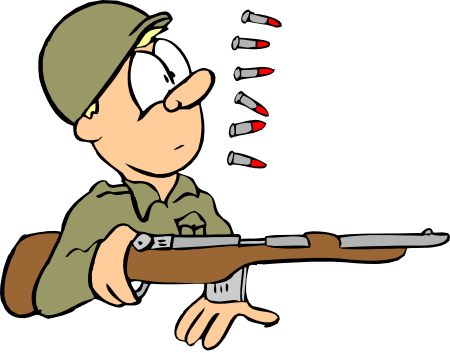 Военный на прозрачном фоне