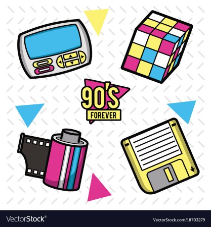 Стикеры в стиле 90