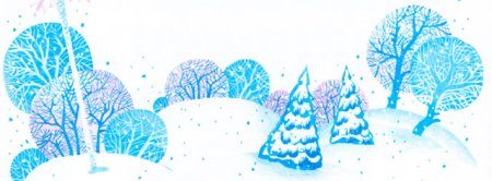 Стилизованный зимний пейзаж для детского сада