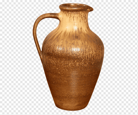 Глиняный кувшин на прозрачном фоне