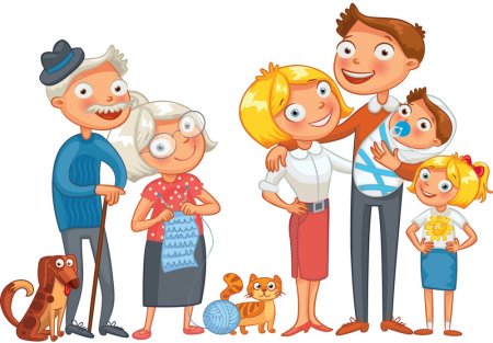 Семья картинки мультяшные