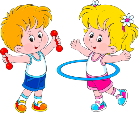 Дети на физкультуре
