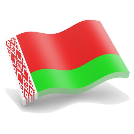 Карта Белоруссии с флагом