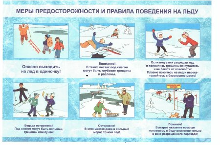Памятка прави лбезопастност ина льду