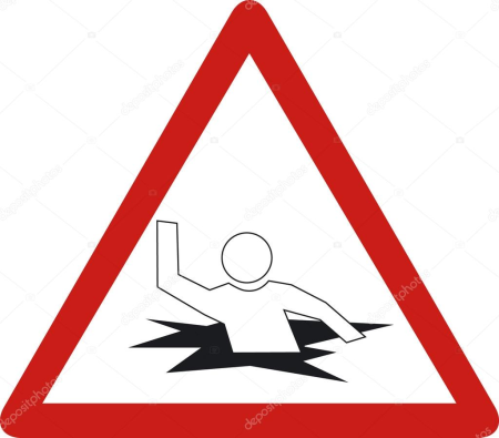 Знак осторожно лед