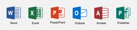 Значки Word excel POWERPOINT