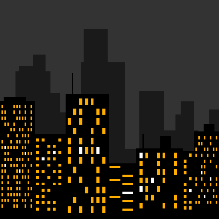 Очертания ночного города