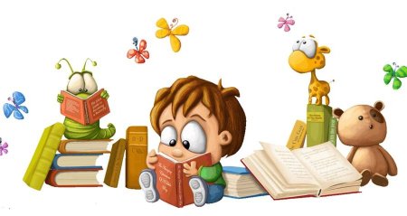 Фон с книжками для детей