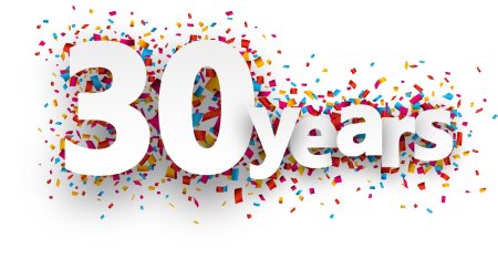 Надпись с юбилеем 30 лет