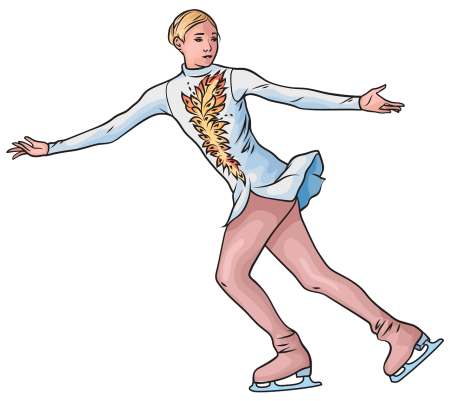 Фигурное катание на прозрачном фоне