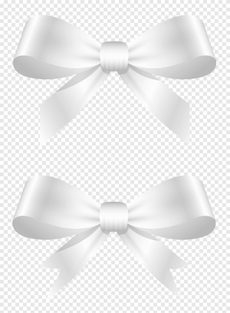 Белая лента с бантом