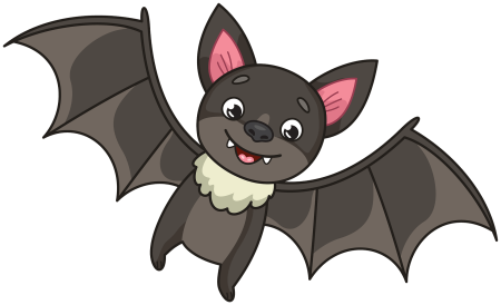 Летучая мышь мультяшная