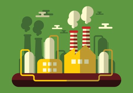 Значок нефтеперерабатывающего завода