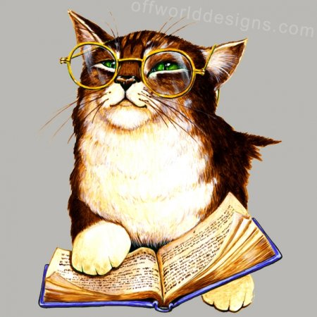 Кот ученый с книжкой
