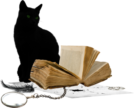 Мультяшные котята на книжке