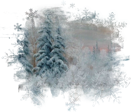 Зима без фона