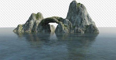Скала на прозрачном фоне