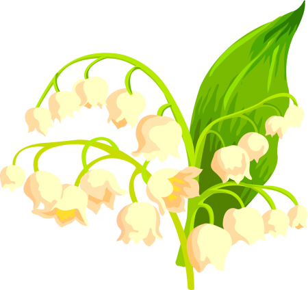 Ландыши мультяшные