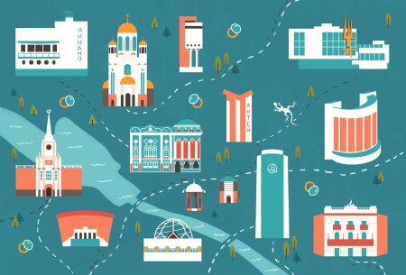 Екатеринбург достопримечательности вектор