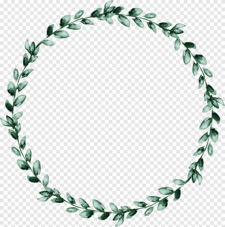 Круглая рамка из листьев