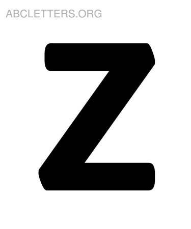 Буква z трафарет