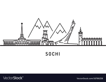 Сочи достопримечательности вектор