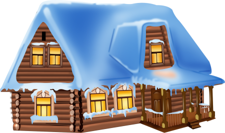 Сказочный домик зимой для детей