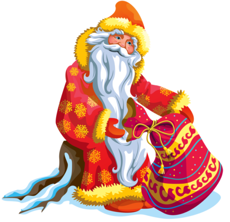 Дед Мороз на прозрачном фоне