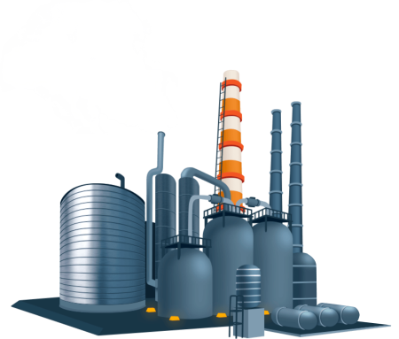 Завод на прозрачном фоне