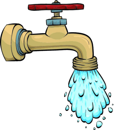 Кран с водой для детей