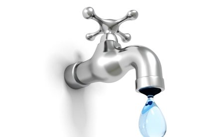 Кран с каплей воды