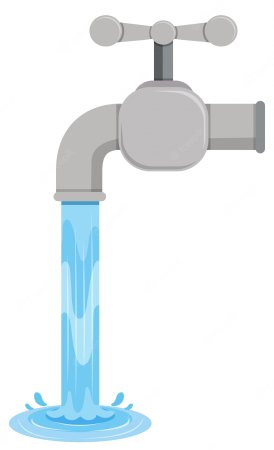 Кран с водой для детей