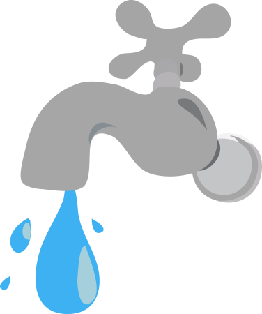 Кран с водой вектор