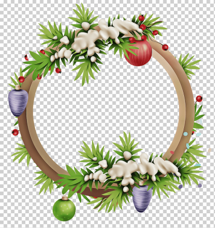 Круглая Новогодняя фоторамка