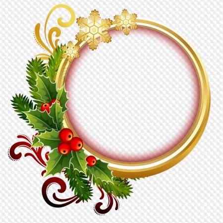 Новогодняя рамочка круглая
