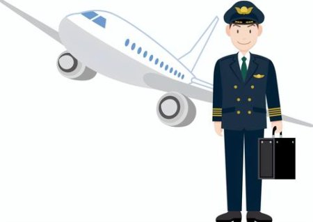 Летчик на белом фоне для детей