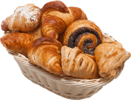 Выпечка на белом фоне