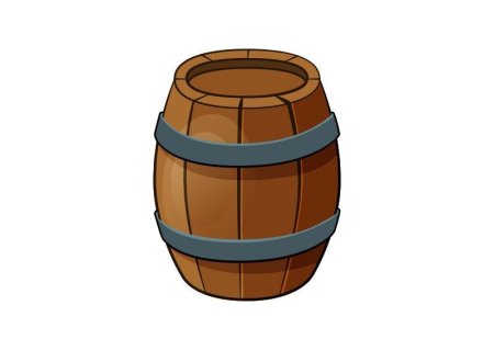 Деревянная бочка рисунок