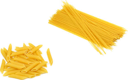 Макароны сверху
