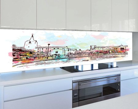 Скинали для кухни акварель