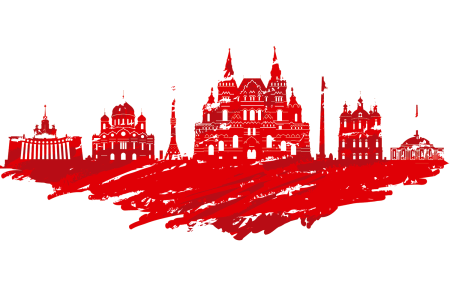 Силуэты достопримечательностей Москвы