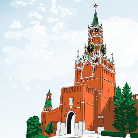 Спасская башня Кремля vector