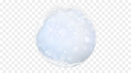 Комок снега на прозрачном фоне