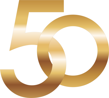 Цифра 50 золото