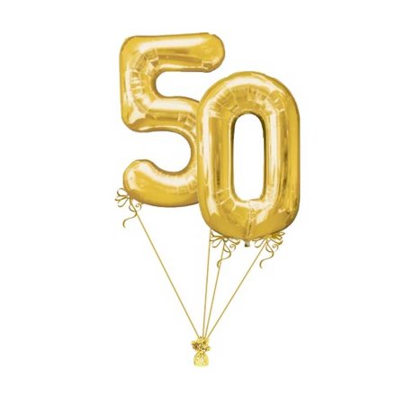 Цифра 50 золото